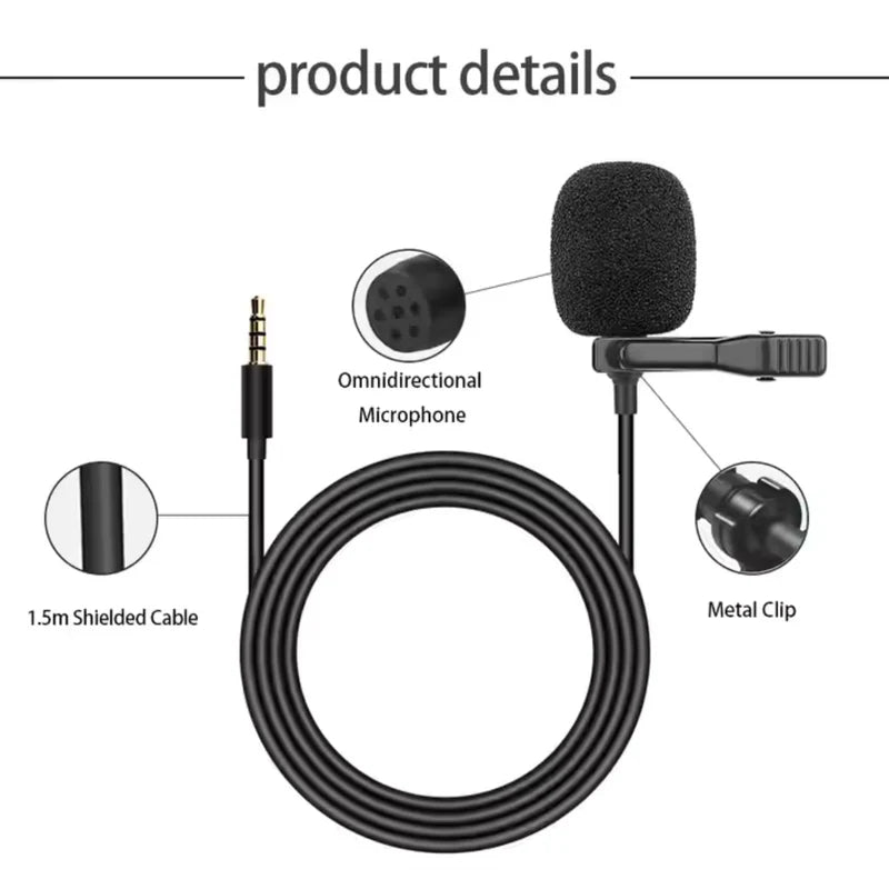 Microphone audio mains libres universel 3,5 mm pour autoradio stéréo - TechVoyage