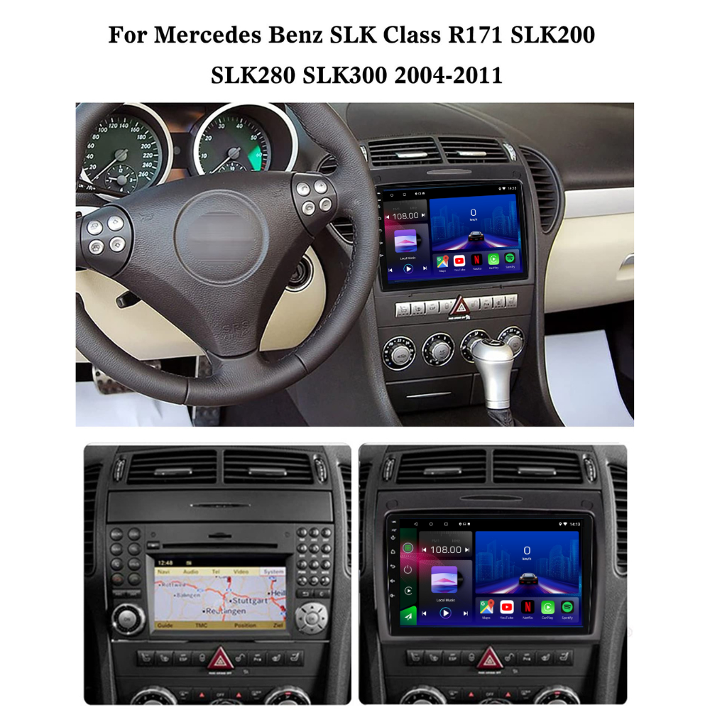 Mercedes | SLK | R171 | 2004-2011 | Android 13 Autoradio | Apple CarPlay | Android Auto - TechVoyage