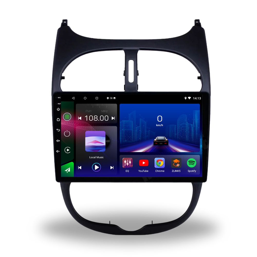 Peugeot 206 206 CC | 1998-2013 | Android 13 Autoradio | Apple CarPlay | Android Auto - TechVoyage