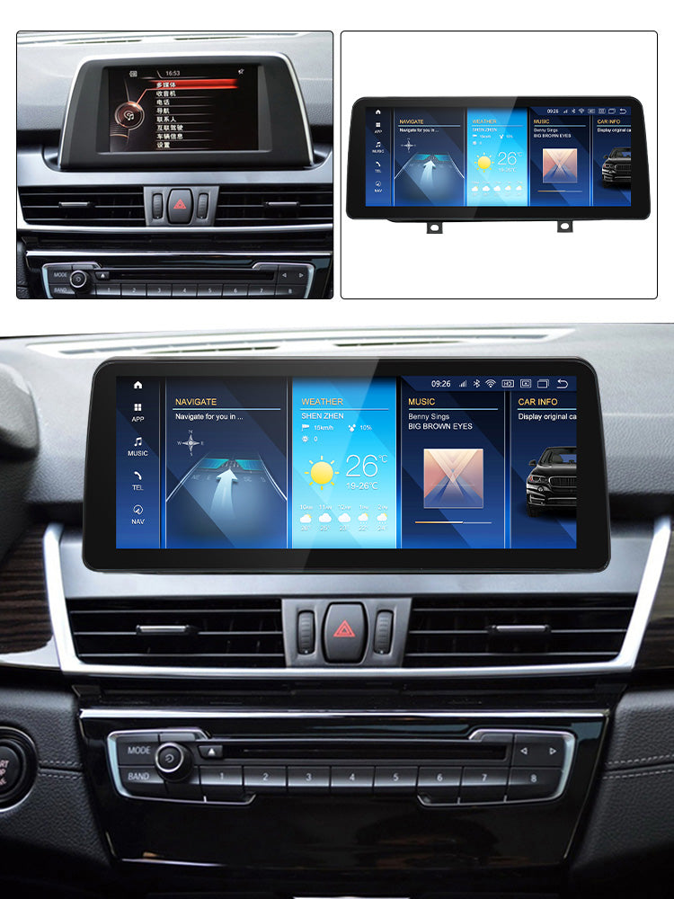 BMW 2 Series Active Tourer 2013-2019 F45 F46 F87 Android 13 CarPlay & Android Auto Autoradio NBT EVO - TechVoyage