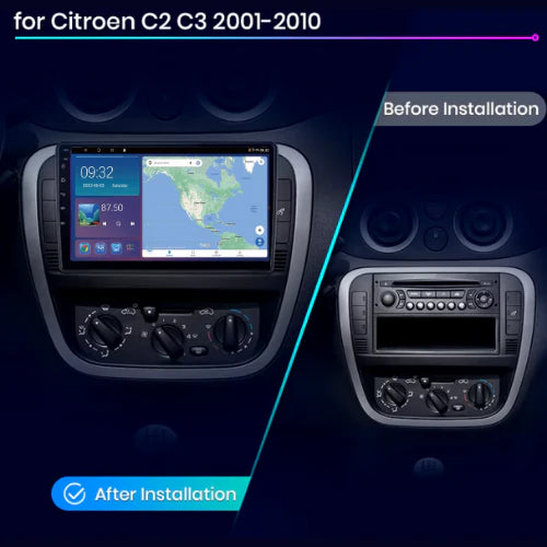 Citroen | C2 C3 | 2001-2010 | Android 13 Autoradio | Apple CarPlay | Android Auto - TechVoyage