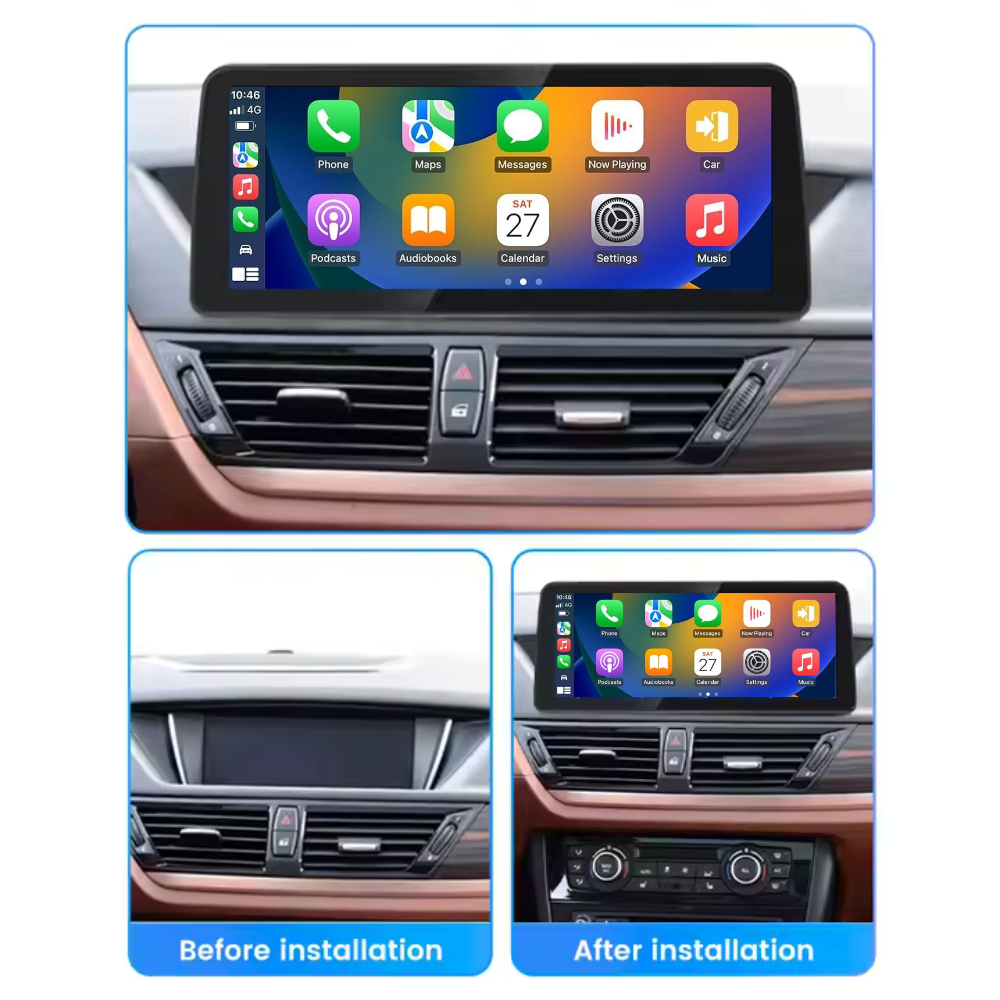 BMW X1 2009-2015 Android 13 CarPlay & Android Auto Autoradio 10.25pouces 12.3pouces - TechVoyage