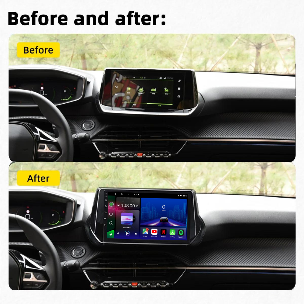 Peugeot 2008 P24 | Peugeot 208 P21 2019-Present | Android 13 Autoradio | Apple CarPlay | Android Auto - TechVoyage