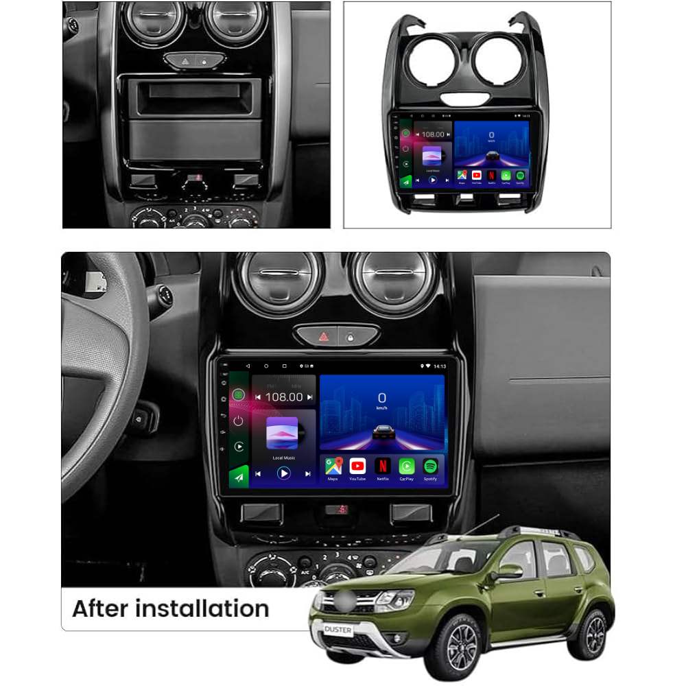 Dacia Duster | 2015-2018 | Android 13 Autoradio | Apple CarPlay | Android Auto - TechVoyage