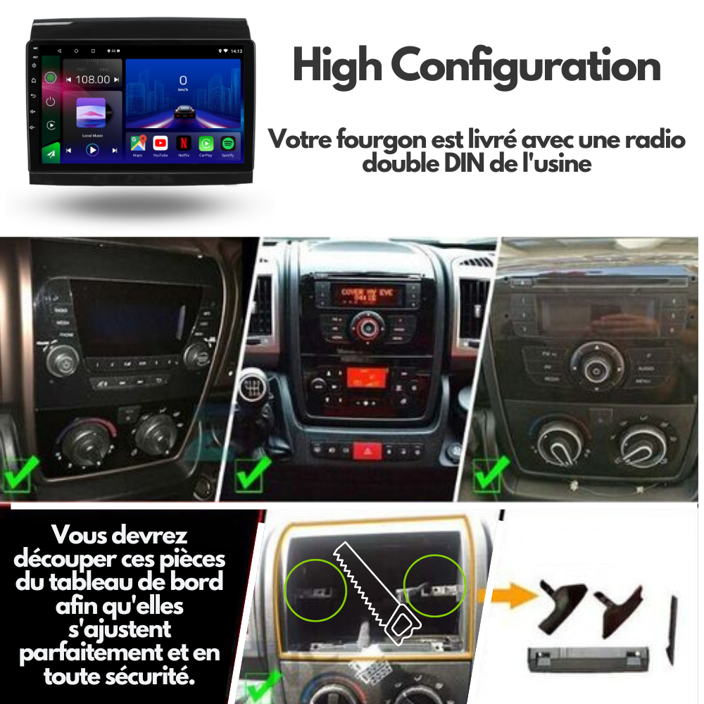 FIAT Ducato | Peugeot Boxer | Citroen Relay | 2006-2022 | Android 13 Autoradio | Apple CarPlay | Android Auto - TechVoyage