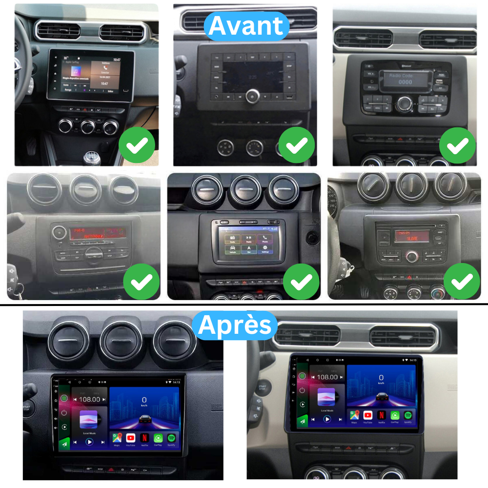 Dacia Duster HM 2 II Renault Arkana 1 2018 - 2023 | Android 13 Autoradio | Apple CarPlay | Android Auto - TechVoyage