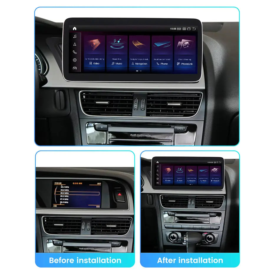 Audi A4 A5 B8 2007-2016 Android 13 Autoradio | Apple CarPlay | Android Auto | Bose - TechVoyage