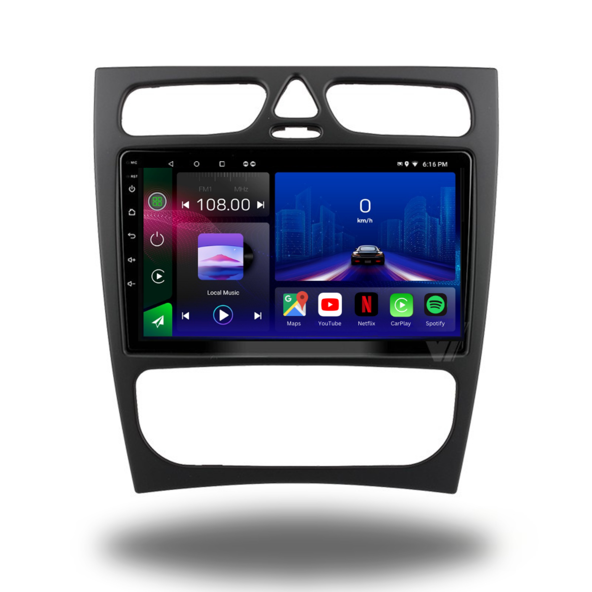Mercedes C Class W203 | 2000-2010 | Android 13 Autoradio | Apple CarPlay | Android Auto - TechVoyage