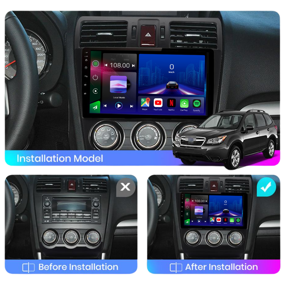 Subaru Forester XV WRX | 2012-2018 | Android 13 Autoradio | Apple CarPlay | Android Auto - TechVoyage