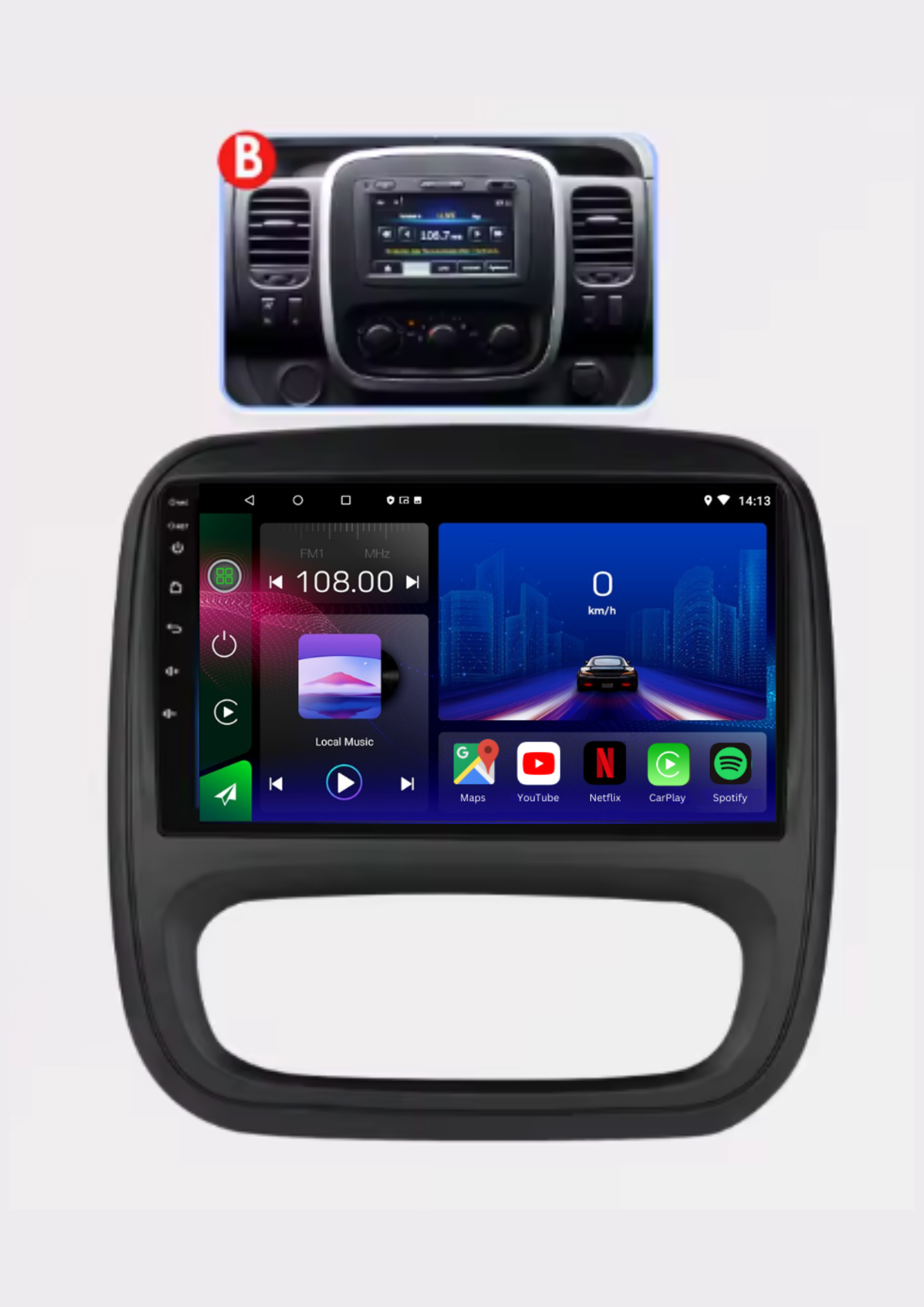 Opel Vivaro | Renault Traffic | 2014-2021 | Android 13 Autoradio | Apple CarPlay | Android Auto - TechVoyage