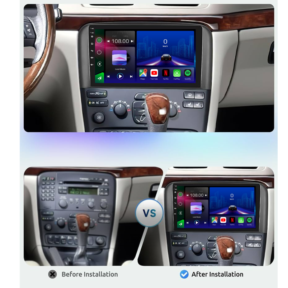 Volvo S80 | 2001-2006 | Android 13 Autoradio | Apple CarPlay | Android Auto - TechVoyage