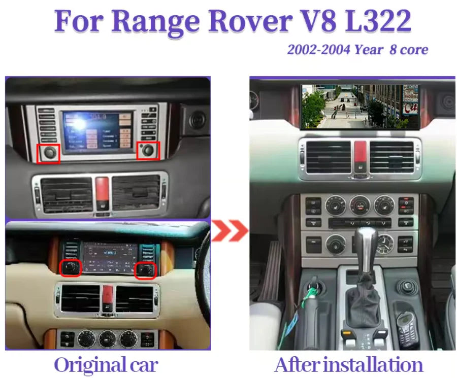 Range Rover L322 | 2002-2012 | Android 14 Autoradio | Apple CarPlay | Android Auto | Land Rover - TechVoyage