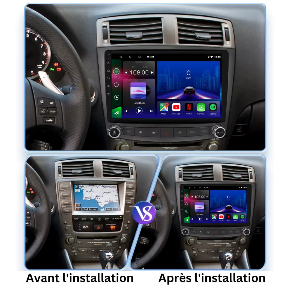 Lexus IS 250 200 300 350 | 2006-2012 | Android 13 Autoradio | Apple CarPlay | Android Auto - TechVoyage