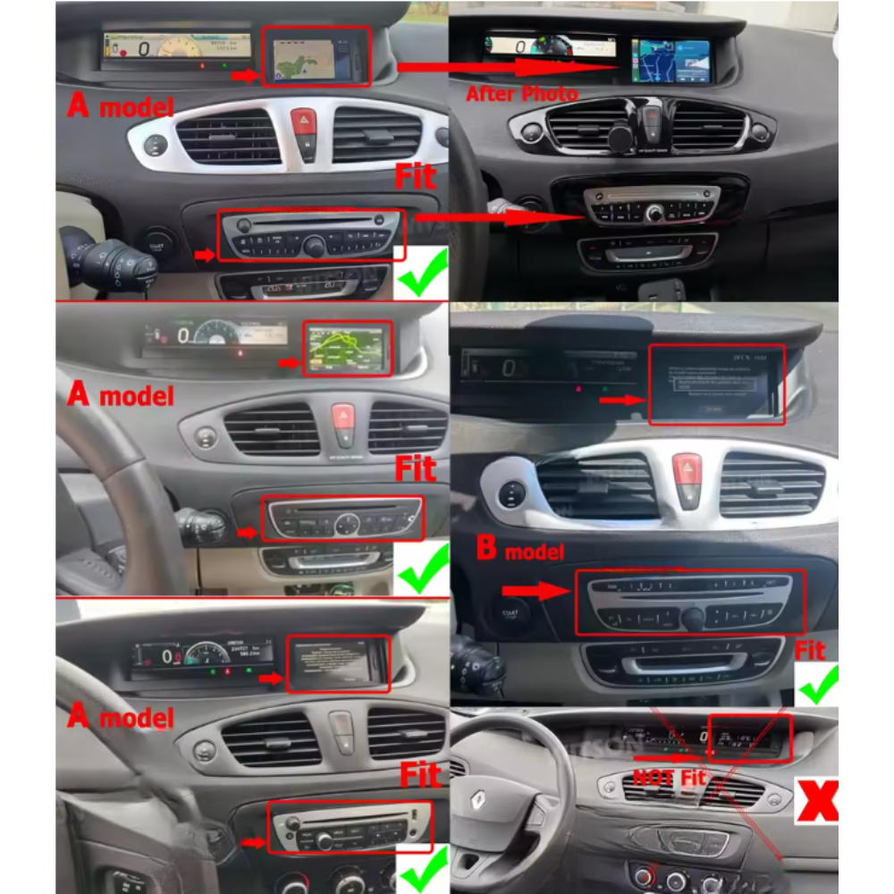 Renault Scenic 3 | 2009 -2016 | Android 13 Autoradio | Apple CarPlay | Android Auto - TechVoyage