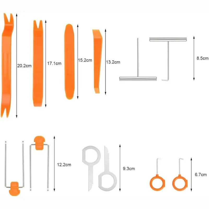 Kit d'outils de démontage de garnitures, ensemble de leviers pour tableau de bord, 12 pièces