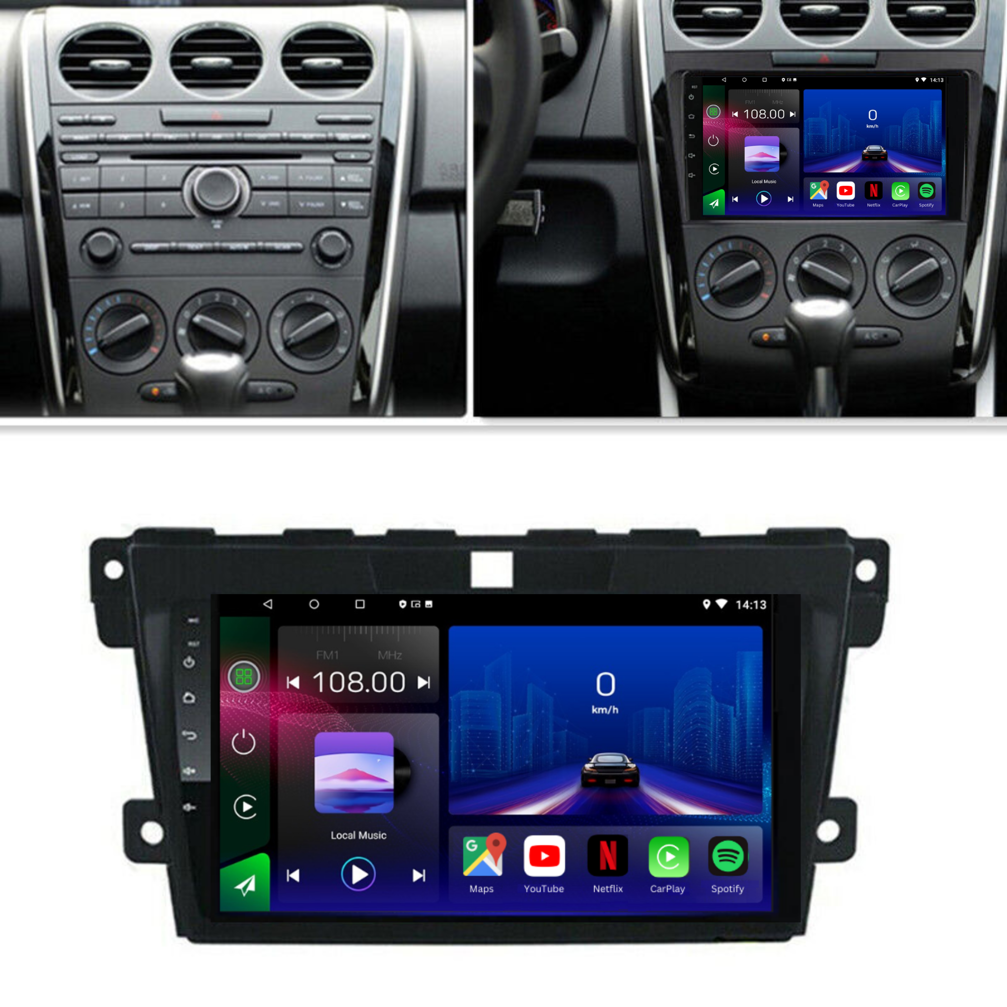Mazda CX 7 | 2007-2012 | Android 13 Autoradio | Apple CarPlay | Android Auto - TechVoyage