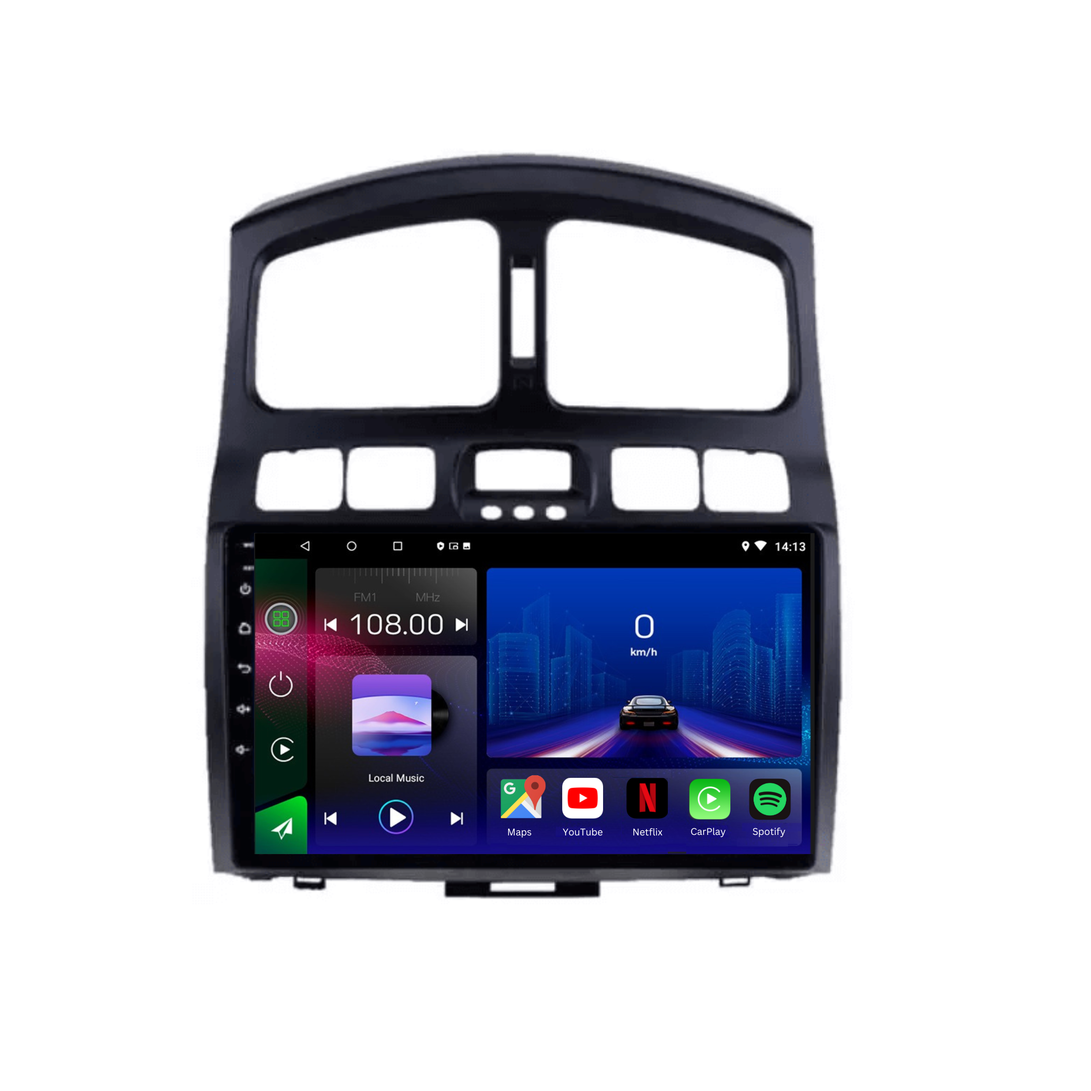 Hyundai Santa Fe 1 | 2001-2006 | Android 13 Autoradio | Apple CarPlay | Android Auto - TechVoyage