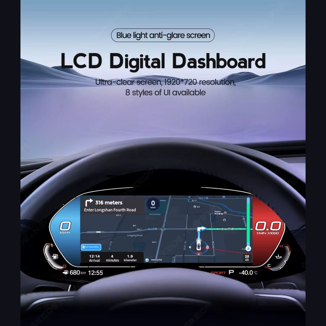 BMW X Series F25 / F26 / F15 / F16 12.3″ Digital Instrument Cluster – LCD Dashboard with CarPlay - Pluscenter