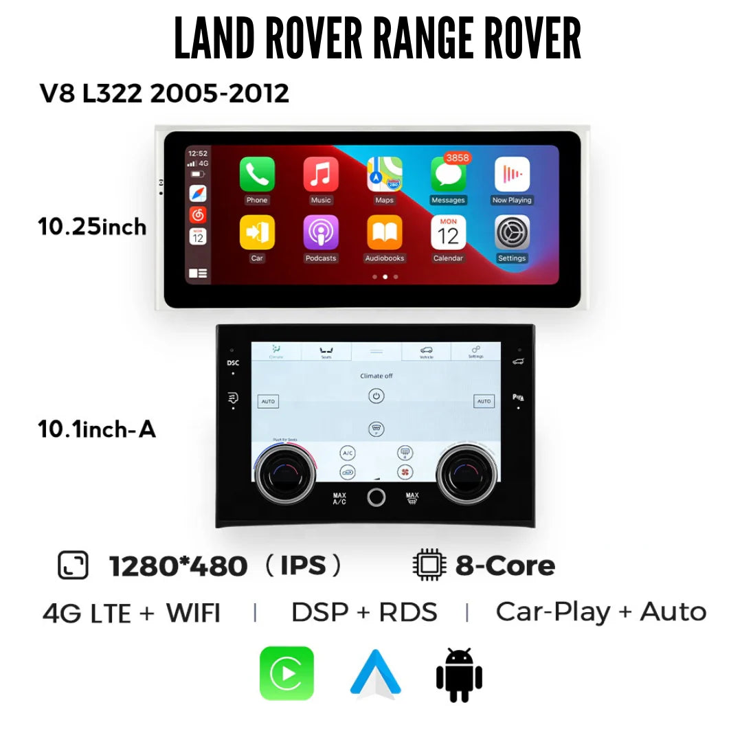 Range Rover L322 | 2002-2012 | Android 14 Autoradio | Apple CarPlay | Android Auto | Land Rover - TechVoyage