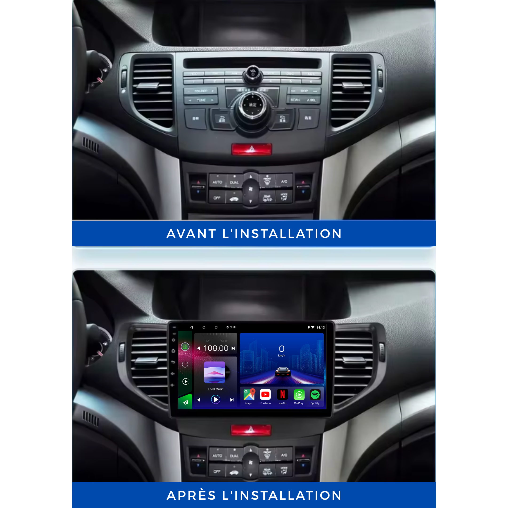 Honda Accord | 2008-2012 | Android 13 Autoradio | Apple CarPlay | Android Auto - TechVoyage