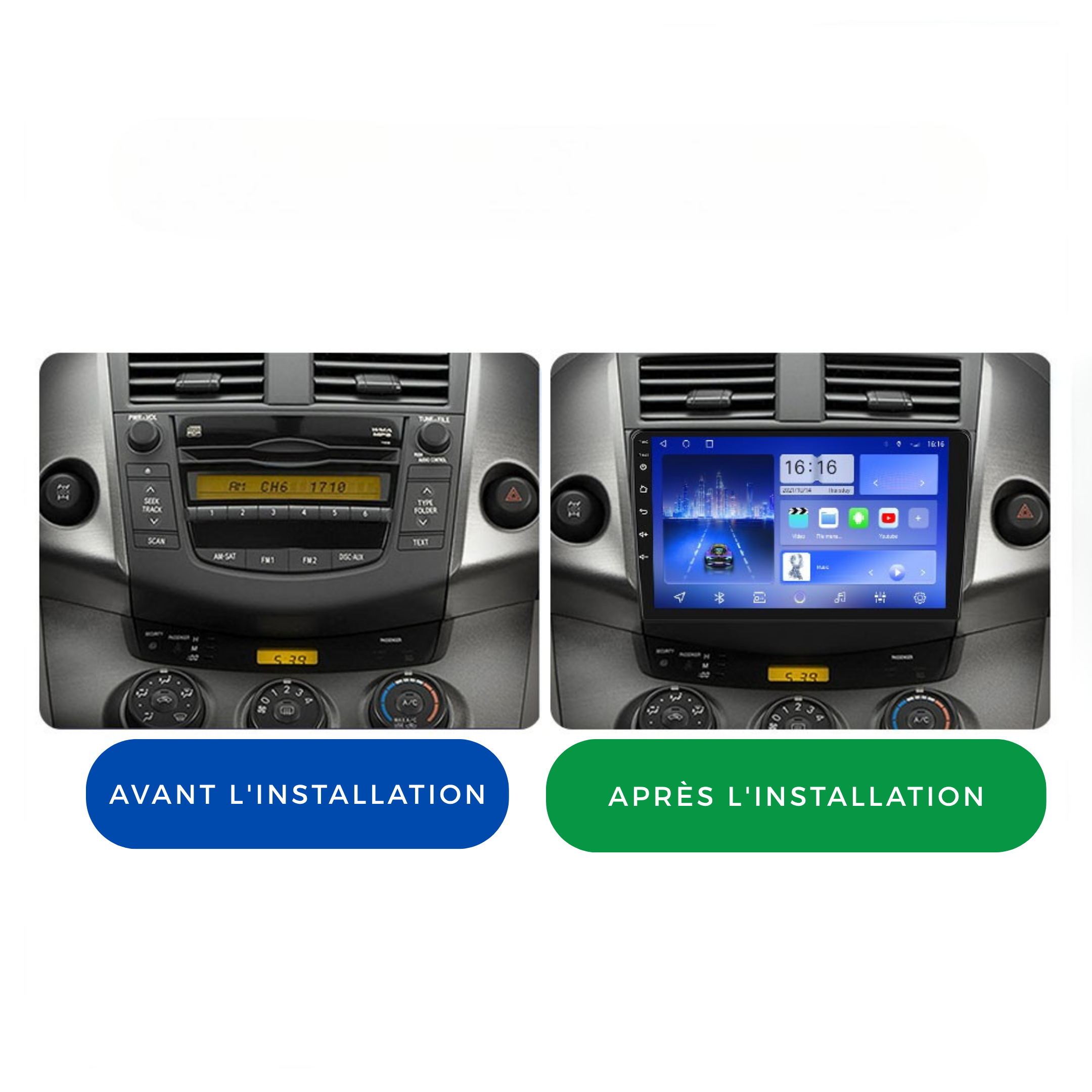 Toyota RAV4 | 2007-2011 | Android 13 Autoradio | Apple CarPlay | Android Auto - TechVoyage