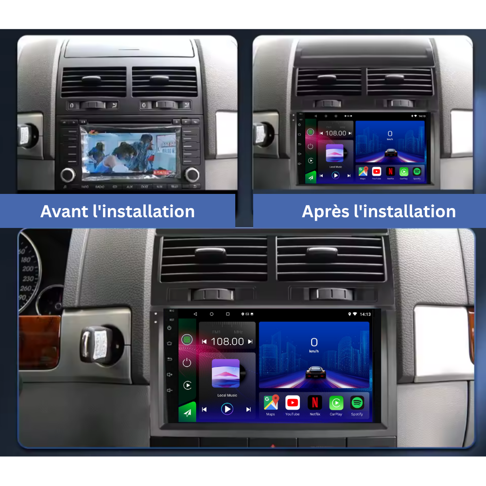 Volkswagen | Touareg | 2002-2010 | Android 13 Autoradio | Apple CarPlay | Android Auto - TechVoyage